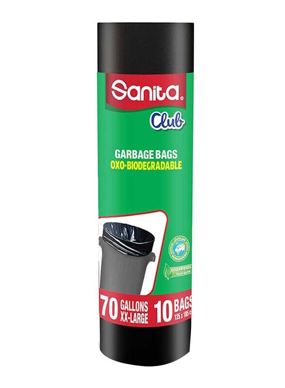 

Sanita Club Garbage Bags, 70 Gallons, 125 x 105cm, 10 Bags