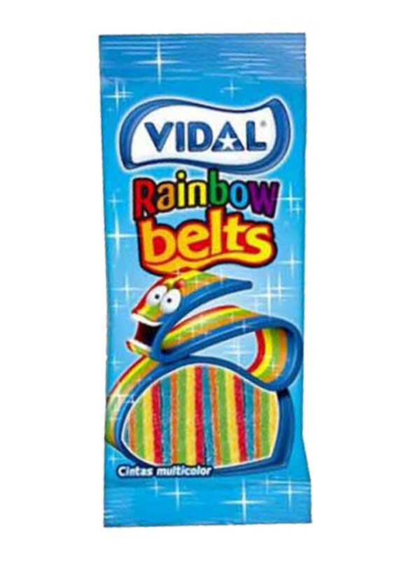 Vidal Rainbow Sour Belts Multicolour, 100g