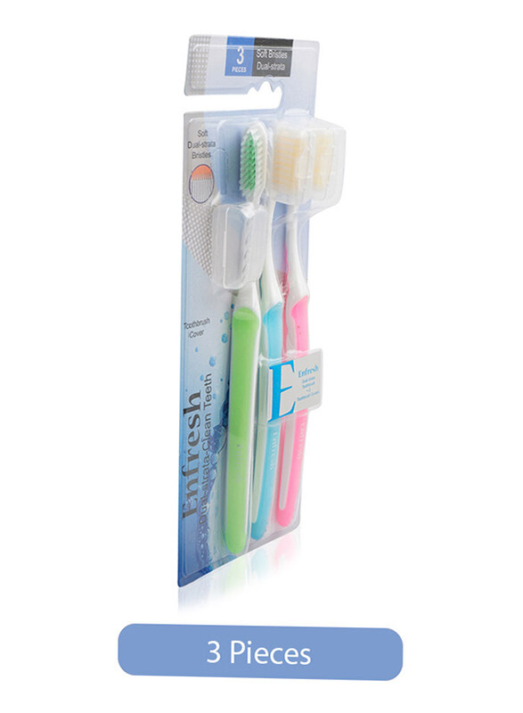 

Enfresh Dual-Strata Soft Bristle Toothbrush, 3 Pieces