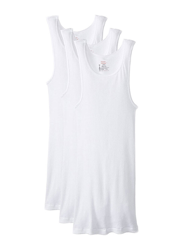 

Hanes Tank Vest for Men, 3-Pieces, Small, White