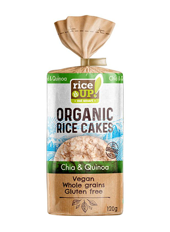 Rice Up Organic Rice Brown Rice Cakes, 120g