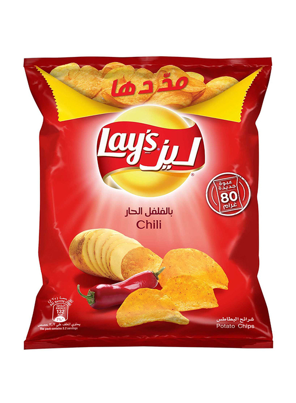 Lay's Chili Potato Chips, 80g