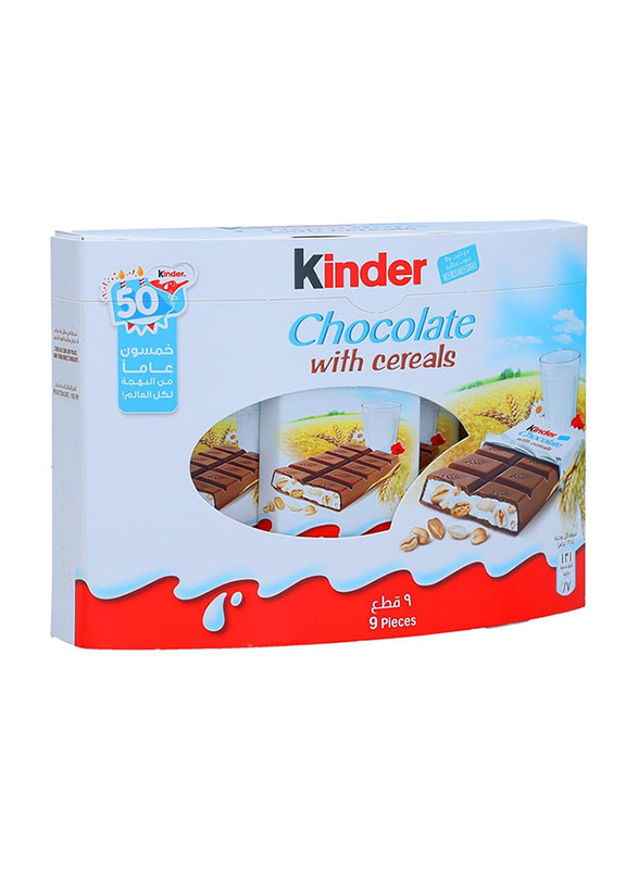 Kinder Chocolate with Cereal, 9 Pieces x 23.5g