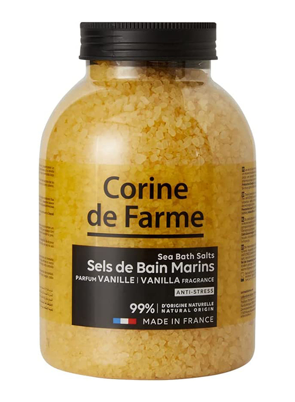 Corine De Farme Sea Bath Salt with Vanilla, Yellow, 1.3 kg