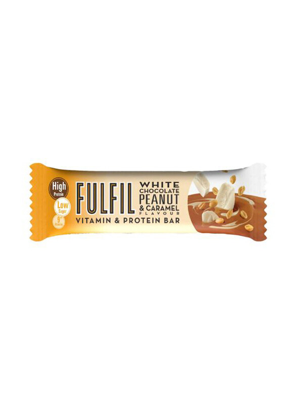 

Fulfil Protein Bar White Chocolate, Peanut & Caramel Flavor with Vitamins, 55g