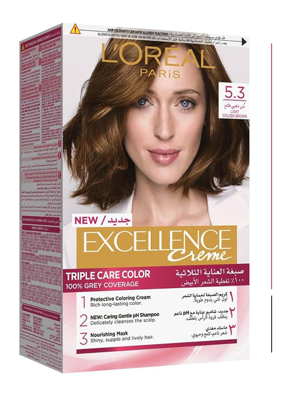 L'Oreal Paris Excellence Hair Colour, 5.03 Light Golden Brown