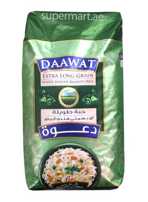 Daawat Extra Long Grain White Indian Basmati Rice, 2 Kg