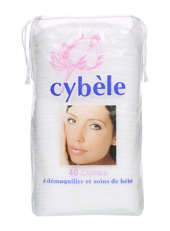 Cybele Square Cotton 40 Pads, White