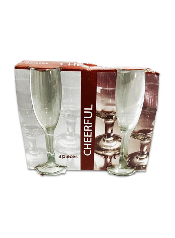 

Cheerful 3-Piece Wine Glass, Clear