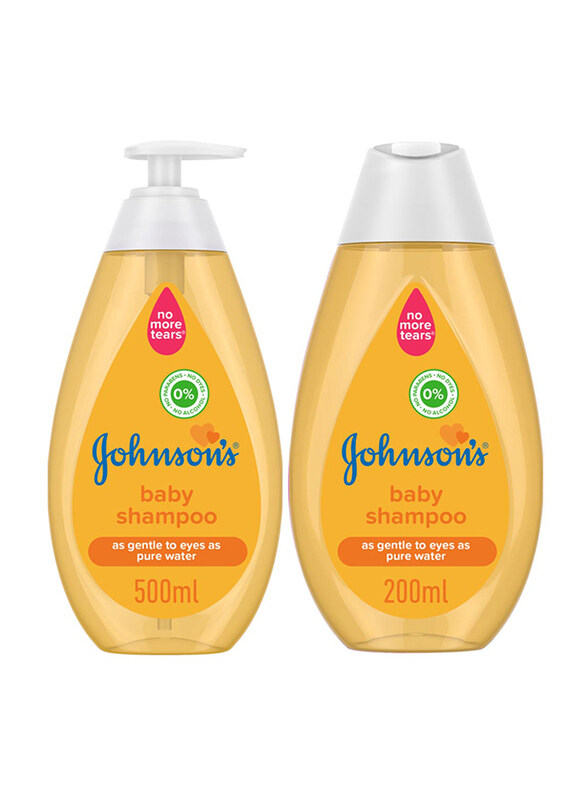 

Johnson's 2-Piece 500ml & 200ml Baby Shampoo Set, Newborn, Orange