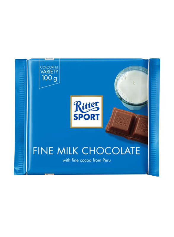 Ritter Sport Fine Milk Chocolate, 100g