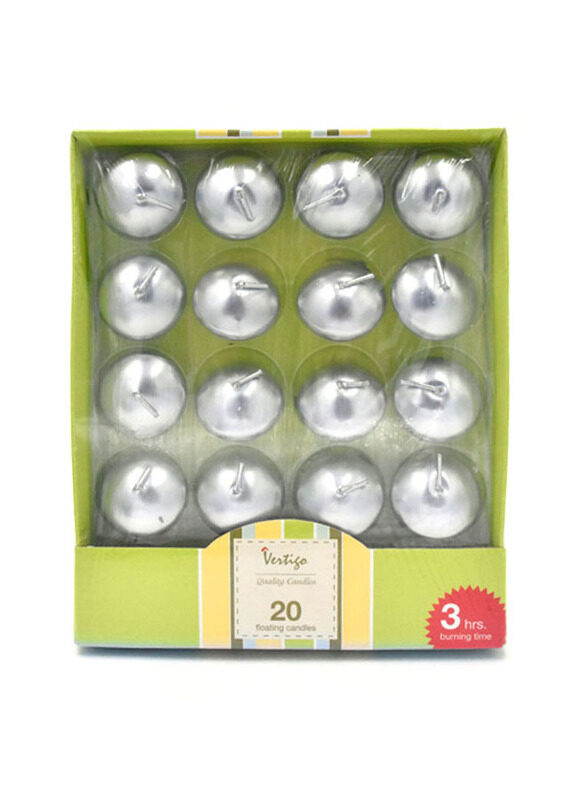 

Vertigo Floating Candles, 20 Pieces, Silver