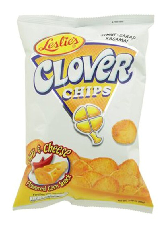 Leslies Clover Chips Chilli And Cheese Flavour Corn Chips, 85g