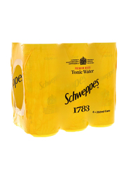 Schweppes Tonic Water, 6 Cans x 250ml