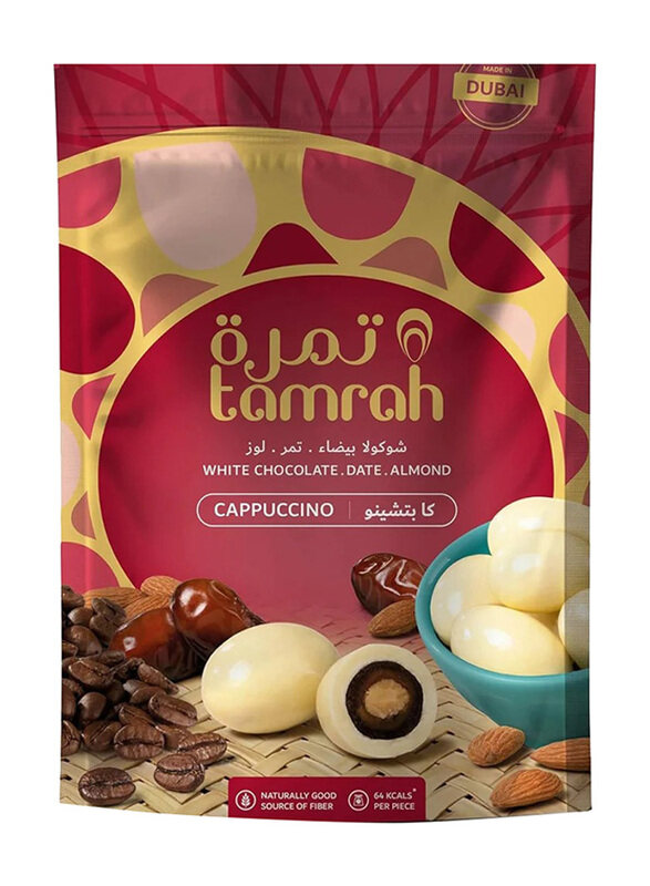 

Tamrah Almond Date Covered with Cappuccino White Chocolate Zipper Bag, 100g