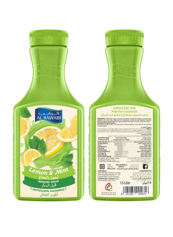 

Al Rawabi Lemon Mint Juice Bottle, 350ml