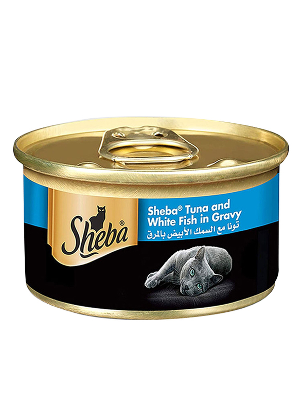 Sheba Tuna and White Fish Wet Cat Food, 85 grams