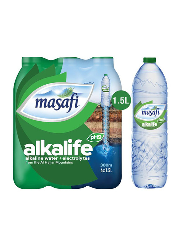 Masafi Alkalife Water, 6 Bottles x 1.5 Liter