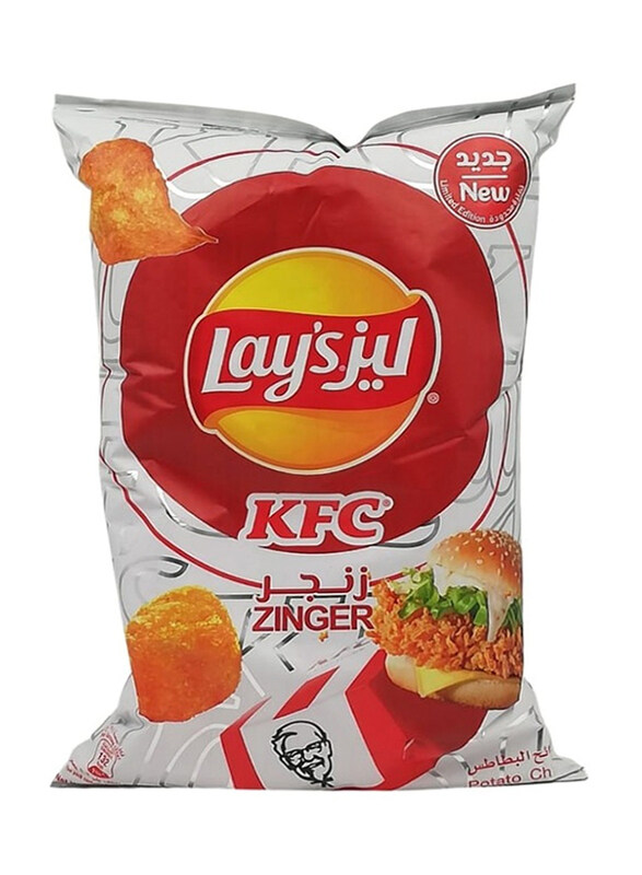 

Lay's KFC Zinger Flavour Chicken Recipe Chips, 155g