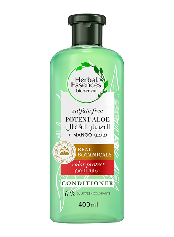 Herbal Essences Bio Renewing & Color Protecting Hair Conditioner with Potent Aloe Vera & Mango, 400ml