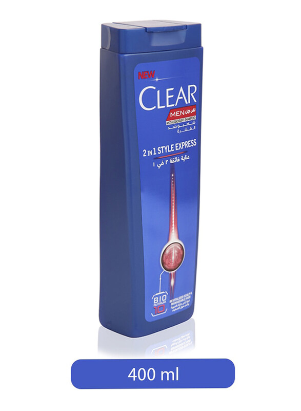 

Clear Men's Style Express 2-in-1 Anti-Dandruff Shampoo for All Hair Types, 400ml