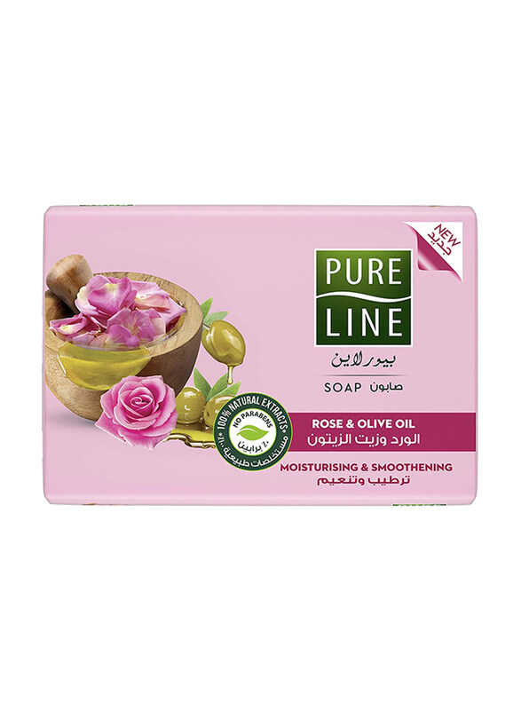 

Pure Line Rose & Olive Oil Soap Bar, Purple, 120gm