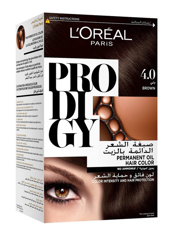 L'Oreal Paris Prodigy Permanent Oil Hair Color, 4.0 Sepia Brown