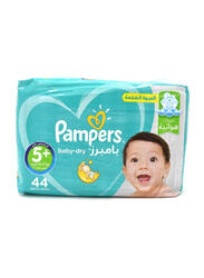 Pampers Baby-Dry Diapers, Size 5+, Junior+, 12-17 kg, 44 Count