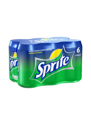 Sprite Carbonated Soft Drink, 6 Cans x 330ml