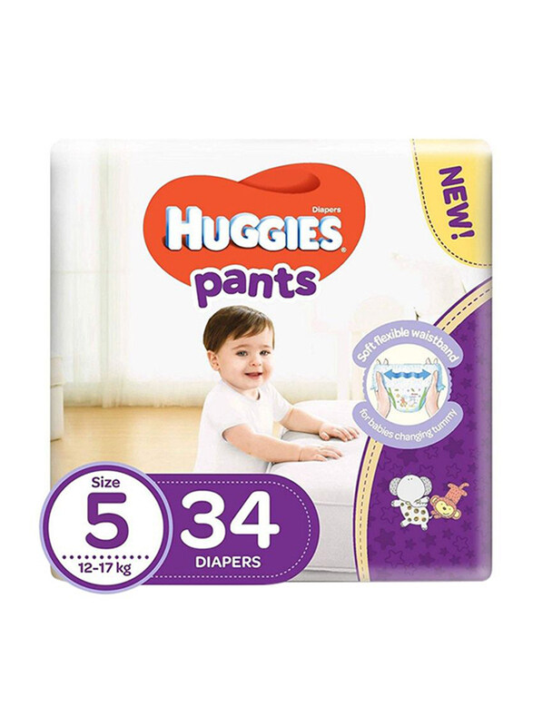 

Huggies Pants Diapers, Size 5, 12-17 Kg, 34 Count