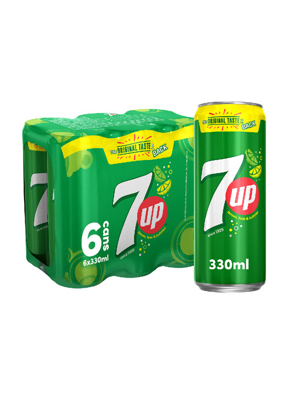 

7Up Carbonated Soft Drink, 6 Can x 330ml