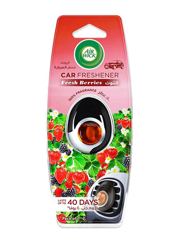Air Wick Vent Clip Fresh Berries Car Freshener, 2.5ml