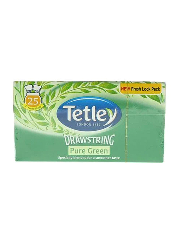 Tetley Drawstring Pure Green Tea Bags, 25 Tea Bags, 37.5g