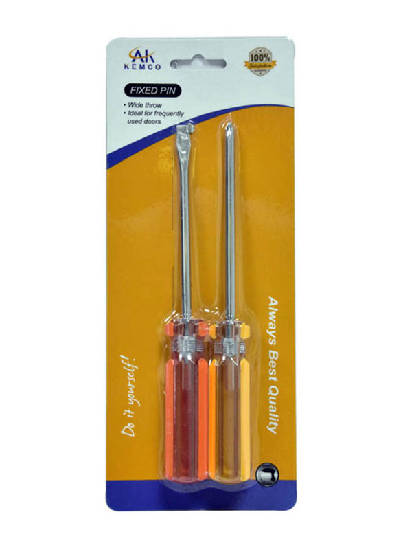 AK Kemco 2 Piece Fixed Pin Screwdrivers, Multicolour