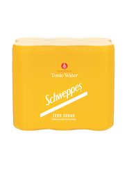 Schweppes Zero Sugar Tonic Water, 6 x 250ml