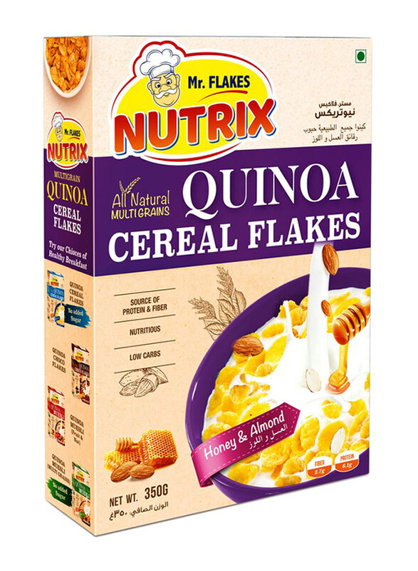 

Mr. Flakes Nutrix Flakes Honey & Almond Quinoa Cereal, 350g