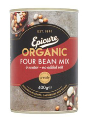 Epicure Organic Four Bean Mix in Water with No Added Salt, 400g
