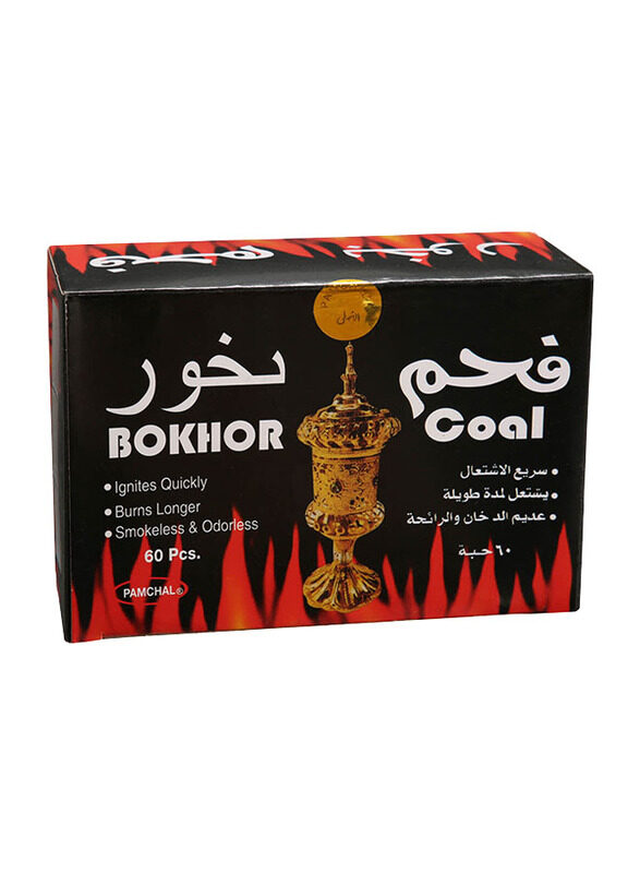 

Pamchal Coal for Bakhoor, 60-Piece, Black