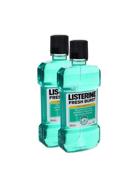 

Listerine Fresh Burst Antiseptic Mouthwash, 2 x 500ml