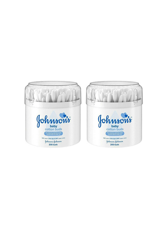 

Johnson's 400-Piece Baby Pure Cotton Buds, Newborn, White