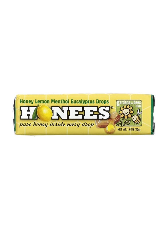 Honees All Natural Menthol Lemon Cough Drops, 45gm