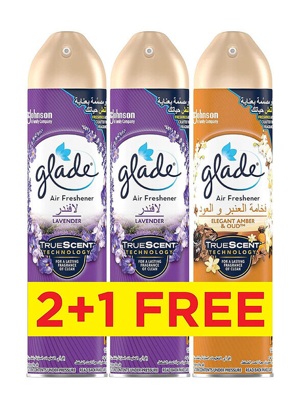 

Glade Lavender & Amber Oud Air Freshener, 3 x 300ml