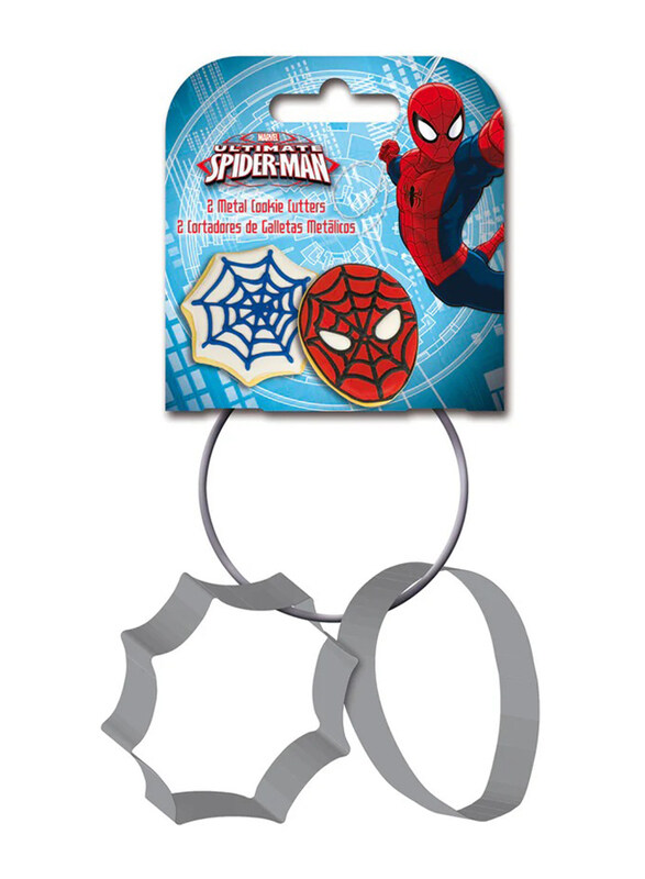 

Stor 2-Piece Metal Spiderman Cutter Set, Silver