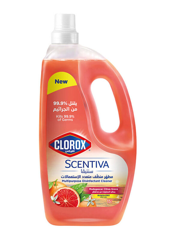 

Clorox Scentiva Madagascar Citrus Grove Multipurpose Disinfectant Cleaner, 1.5 Litres