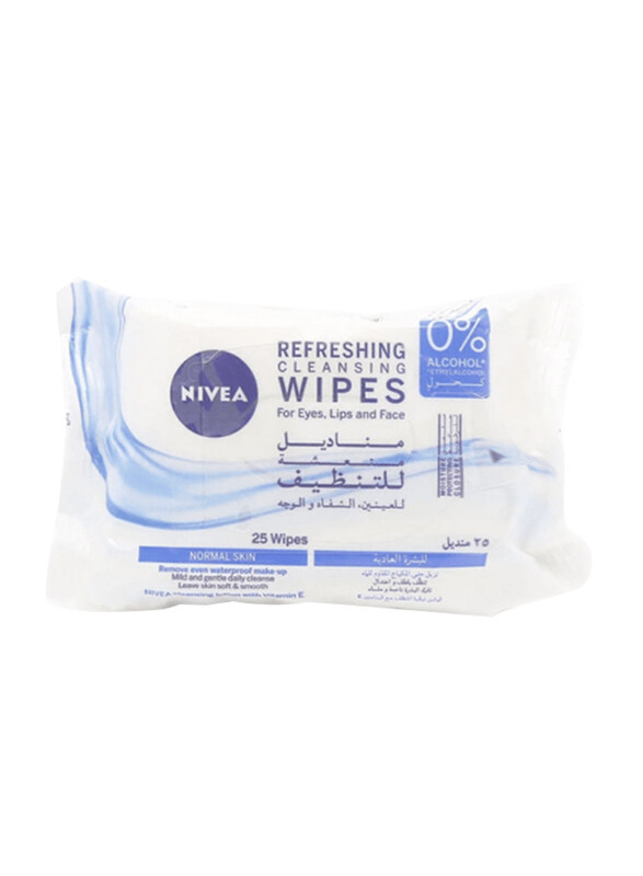 

Nivea 3 in 1 Cleansing Face Wipes, 25 Wipes