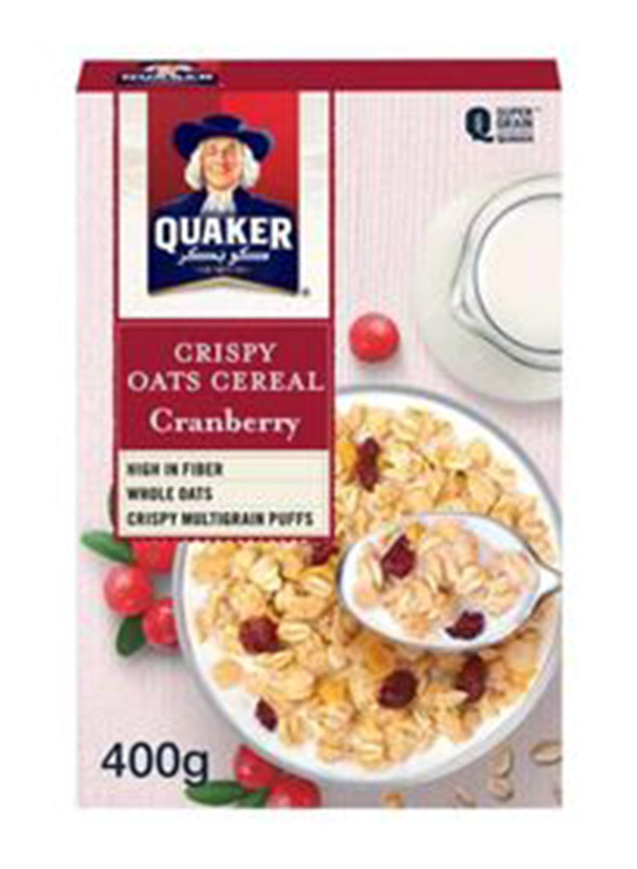 Quaker Cranberry Crispy Oats Cereal, 400g