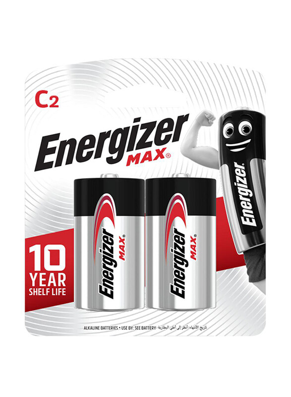 

Energizer Max C2 Batteries, 2 Pieces, Silver