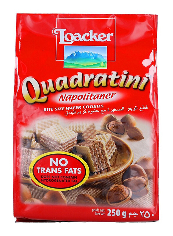 

Loacker Quadrating Napolitano Bite Size Wafers Cookies, 250g