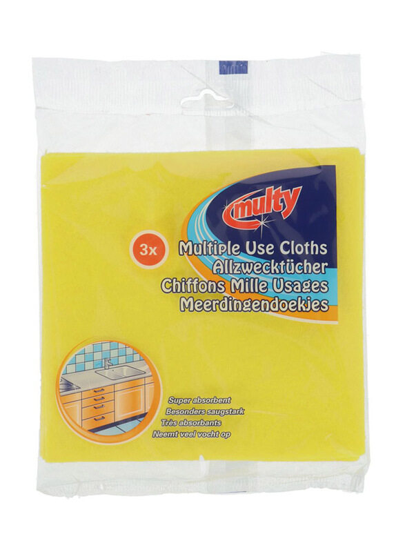 

Multy All Purpose Cloth, MLT-035, Yellow, 3 Pieces