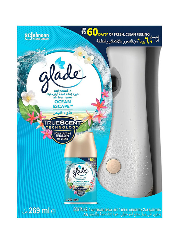 Glade Ocean Breeze Air Freshener Spray Holder, 269ml